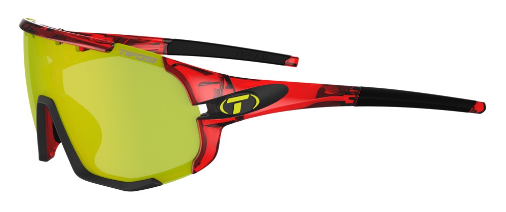 Okulary TIFOSI SLEDGE CLARION crystal red (3 szkła Clarion Yellow 11%, AC Red 39%, Clear 90% transmisji światła) (NEW).