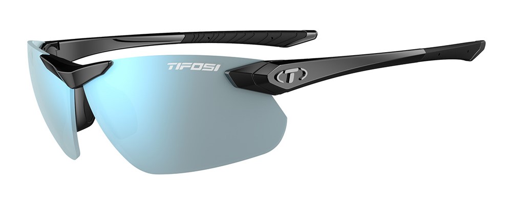 Okulary TIFOSI SEEK FC 2.0 gloss black (1 szkło Smoke Bright Blue Mirror 15% transmisji światła) (NEW)