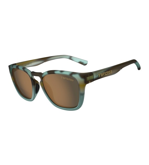 Okulary TIFOSI SMIRK POLARIZED matte blue tortoise (1 szkło Brown POLARYZACJA 16% transmisji światła) (DWZ)