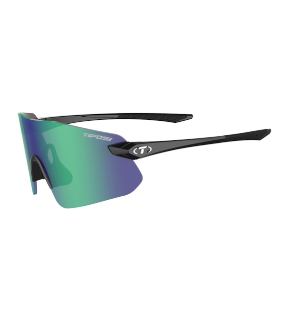 Okulary TIFOSI VOGEL SL gloss black (1 szkło Smoke Green Mirror 14% transmisji światła) (NEW)