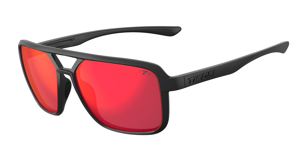 Okulary TIFOSI SALTO blackout (1 szkło Smoke Red Mirror 15% transmisji światła) (NEW 2025)