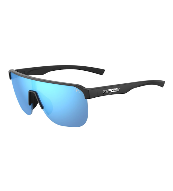 Okulary TIFOSI SANCTUM SL gloss black (1 szkło Smoke Bright Blue Mirror 13% transmisji światła) (NEW 2026) (PREMIERA: 2026-02-25)