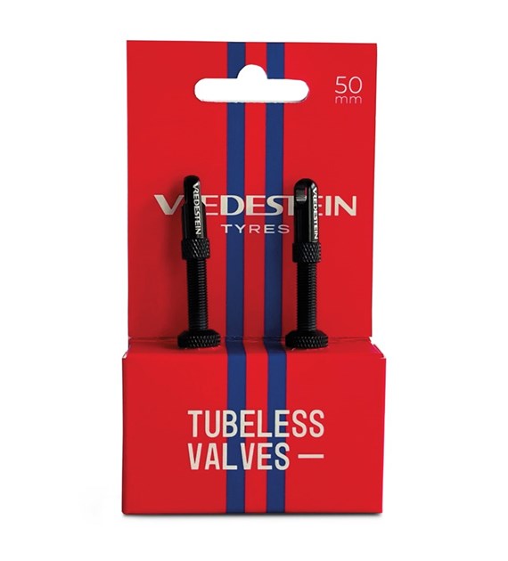 Zaworki tubeless VREDESTEIN TUBELESS VALVES 50mm, Czarne (NEW)