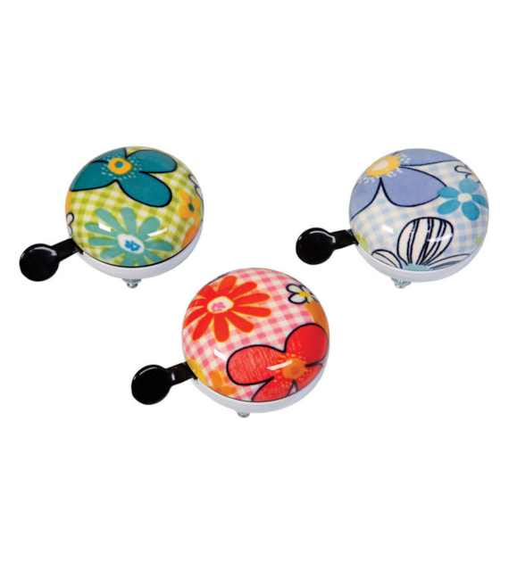 Dzwonek rowerowy WIDEK ART COLLECTION FLOWER 80mm 3 kolory pudełko 6szt. (NEW)