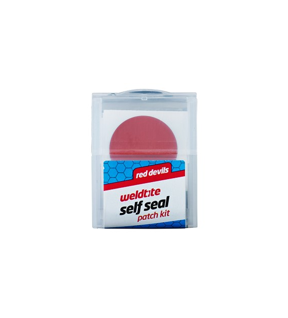 Zestaw łatek samouszczelniających do dętek WELDTITE Self Seal Patch Kit (6x Łatka samouszczelniająca + Papier ścierny), Pudełko 20szt. (NEW)