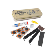 Zestaw łatek do dętek WELDTITE Vintage Cycle Repair Tin (Metalowe pudełko + 6x Łatka + Klej + Kreda + Kredka + 2x Papier ścierny + 2x Łyżka), Metalowe pudełko (NEW)