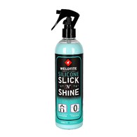 Nabłyszczacz ochronny WELDTITE SILICONE SLICK 'N' SHINE 400 ml, Do opon, goleni amortyzatorów i amortyzowanych sztyc (NEW 2025)