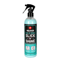 Nabłyszczacz ochronny WELDTITE SILICONE SLICK 'N' SHINE 400 ml, Do opon, goleni amortyzatorów i amortyzowanych sztyc (NEW)