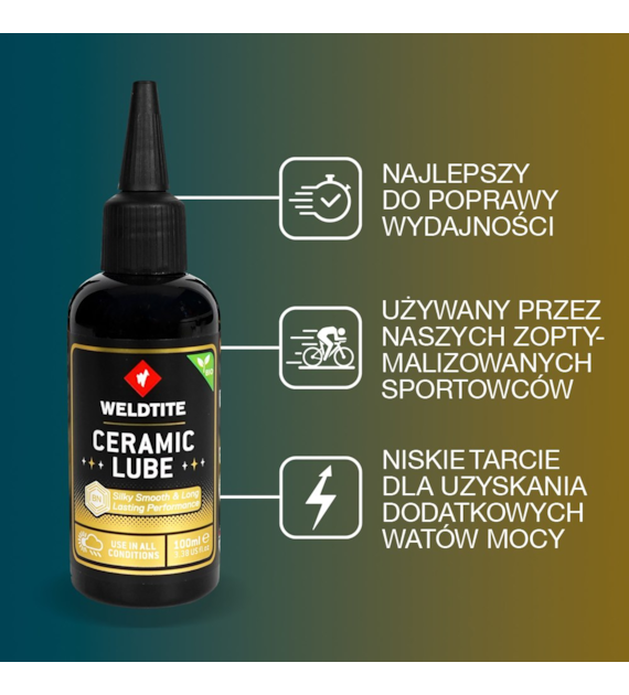 Olej ceramiczny do łańcucha WELDTITE CERAMIC LUBE 100ml (warunki suche i mokre) (NEW)