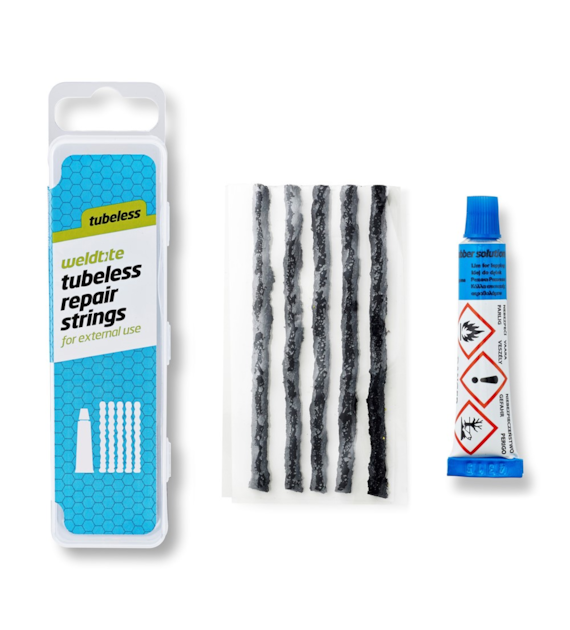 Zestaw naprawczy do opon tubeless WELDTITE TUBELESS REPAIR STRINGS (5 wkładów + Klej) (NEW)