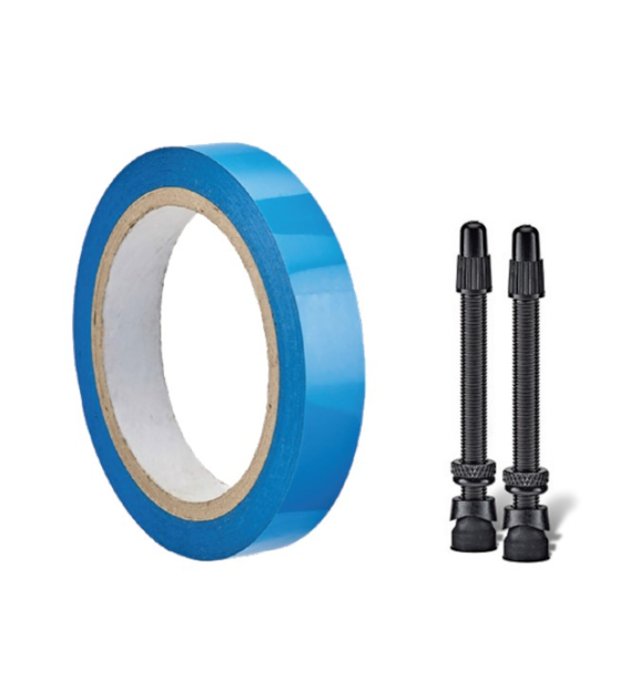 Zestaw WELDTITE TUBELESS CONVERSION KIT - ROAD (Taśma + 2x Zawór 55mm Presta) (NEW)