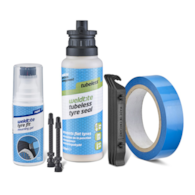 Zestaw WELDTITE Complete Tubeless Conversion Sytstem MTB (Mleczko + Taśma + 3x Łyżka + Żel montażowy + 2x Zawór 55mm Presta)