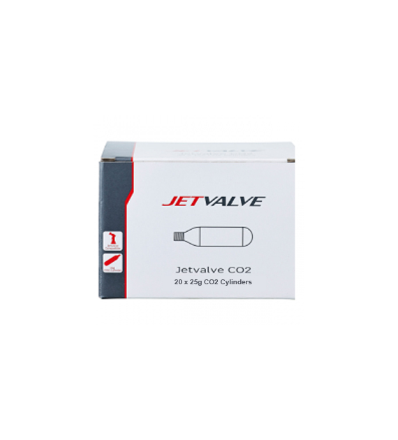 Nabój gazowy WELDTITE Jetvalve 20 x CO2 Cylinders (25g), Pudełko 20szt. (NEW).