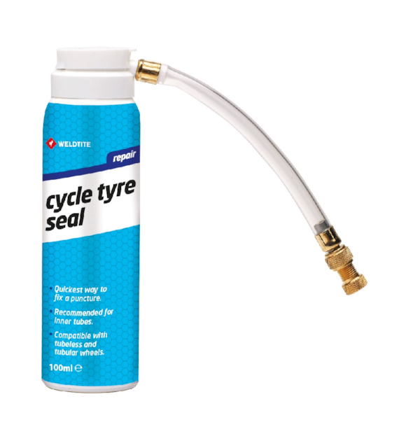 Uszczelniacz naprawczo-pompujący do dętek WELDTITE CYCLE TYRE SEAL 100ml (NEW)