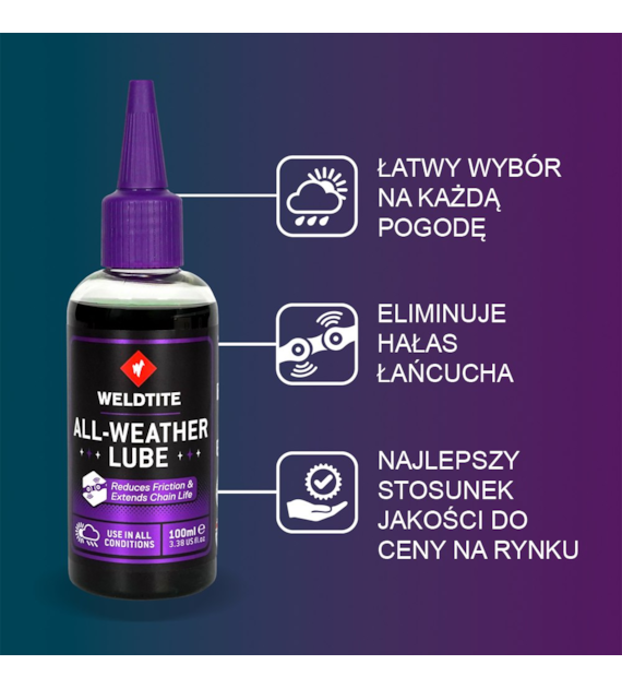 Olej do łańcucha WELDTITE ALL-WEATHER LUBE 100ml (warunki suche i mokre) (NEW)