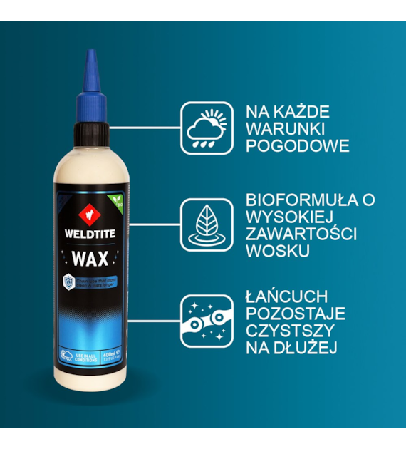 Wosk do łańcucha WELDTITE DRY WAX 400ml (warunki suche) (NEW)