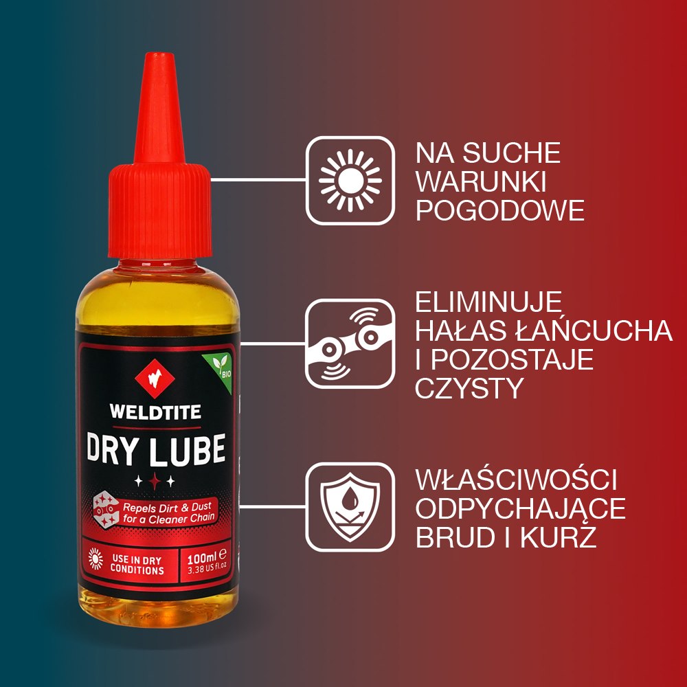 Olej do łańcucha WELDTITE DRY LUBE WITH TEFLON™ 100ml (warunki suche) (NEW)